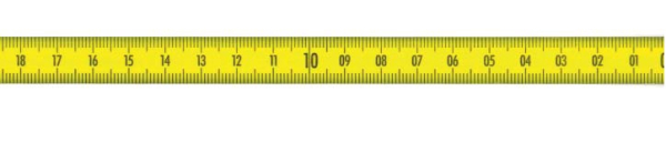 Biegsame Stahlmaßstäbe, polyamidbeschichtet, rechts-links  500 mm